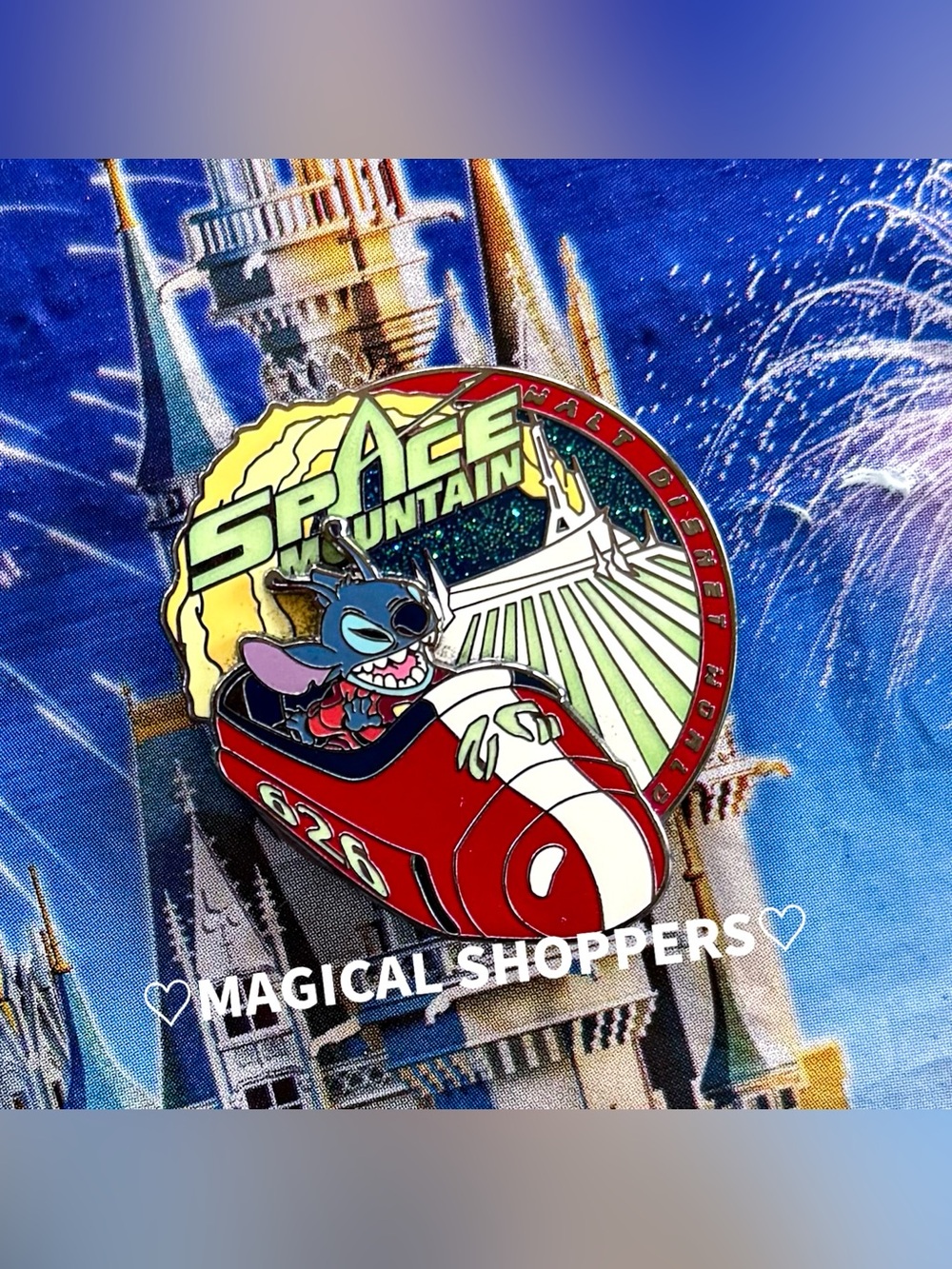 Disney Parks 2008 Walt Disney World Space Mountain Stitch Pin